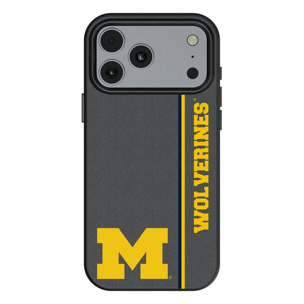 University of Michigan Wolverines Sidebar iPhone MagSafe Compatible Phone Case for Apple iPhone