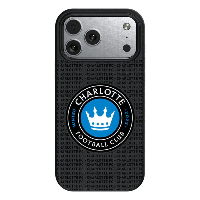 Charlotte FC Text Backdrop iPhone MagSafe Compatible Phone Case for Apple iPhone
