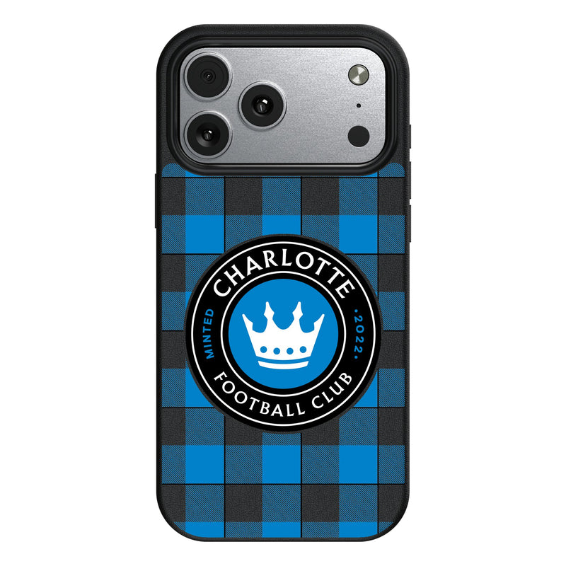 Charlotte FC Plaid iPhone MagSafe Compatible Phone Case for Apple iPhone
