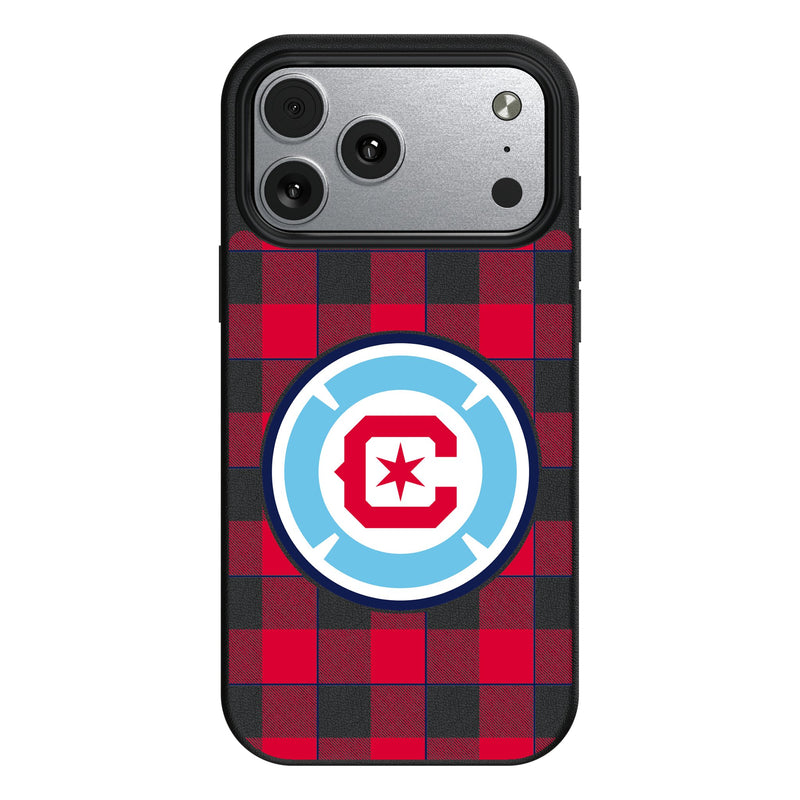 Chicago Fire Plaid iPhone MagSafe Compatible Phone Case for Apple iPhone