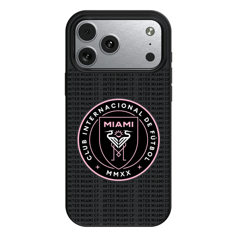 Inter Miami CF Text Backdrop iPhone MagSafe Compatible Phone Case for Apple iPhone