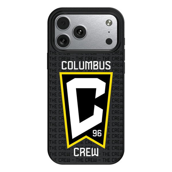 Columbus Crew Text Backdrop iPhone MagSafe Compatible Phone Case for Apple iPhone