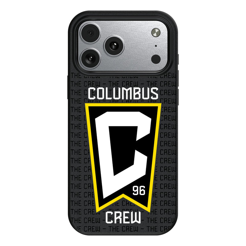 Columbus Crew Text Backdrop iPhone MagSafe Compatible Phone Case for Apple iPhone