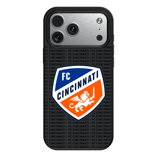 FC Cincinnati Text Backdrop iPhone MagSafe Compatible Phone Case for Apple iPhone