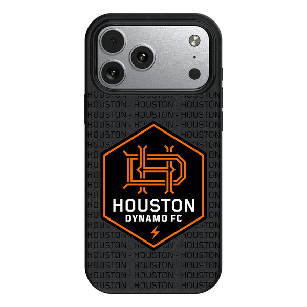 Houston Dynamo Text Backdrop iPhone MagSafe Compatible Phone Case for Apple iPhone