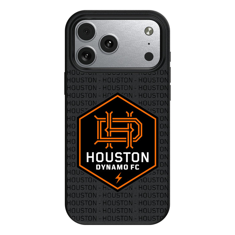 Houston Dynamo Text Backdrop iPhone MagSafe Compatible Phone Case for Apple iPhone