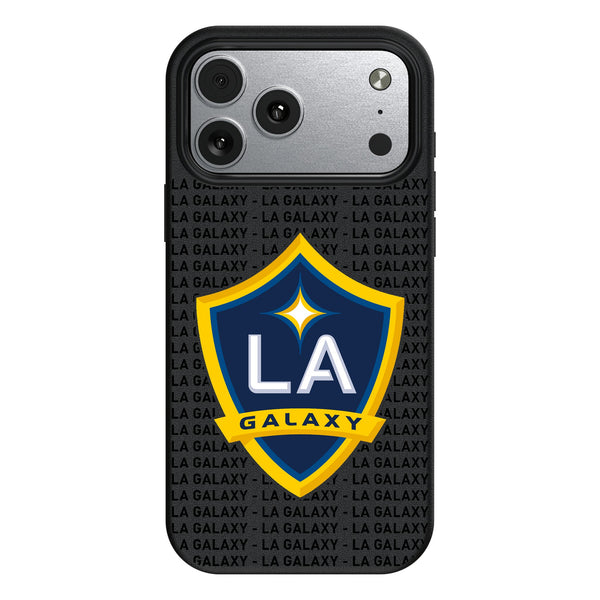 LA Galaxy Text Backdrop iPhone MagSafe Compatible Phone Case for Apple iPhone