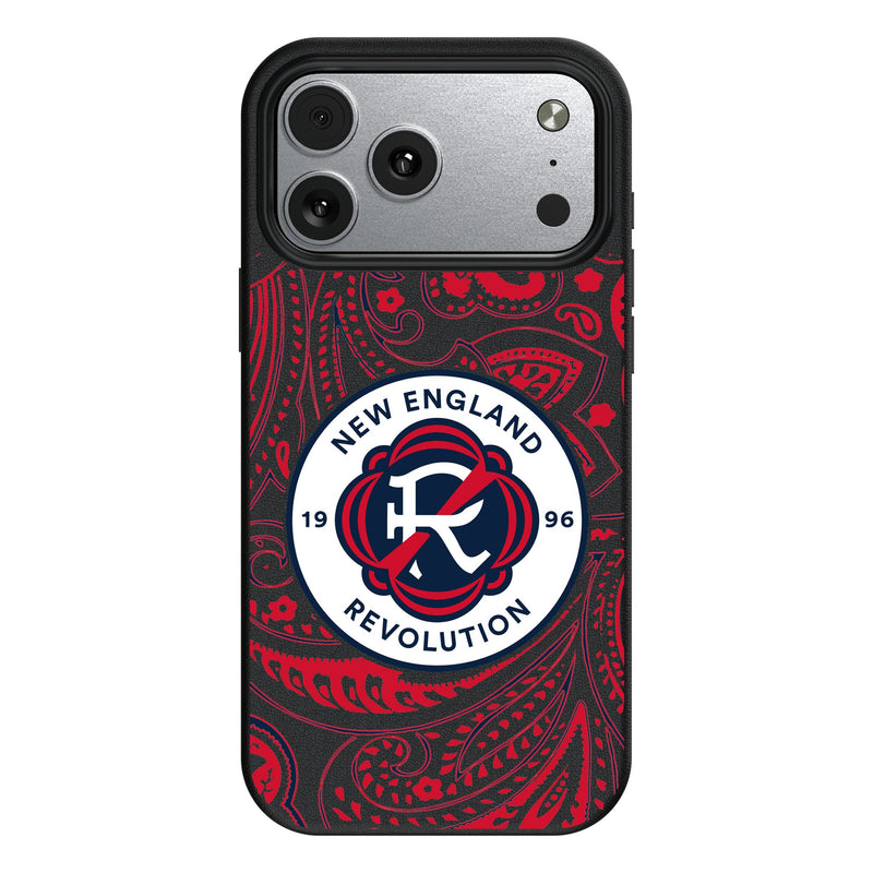 New England Revolution Paisley iPhone MagSafe Compatible Phone Case for Apple iPhone