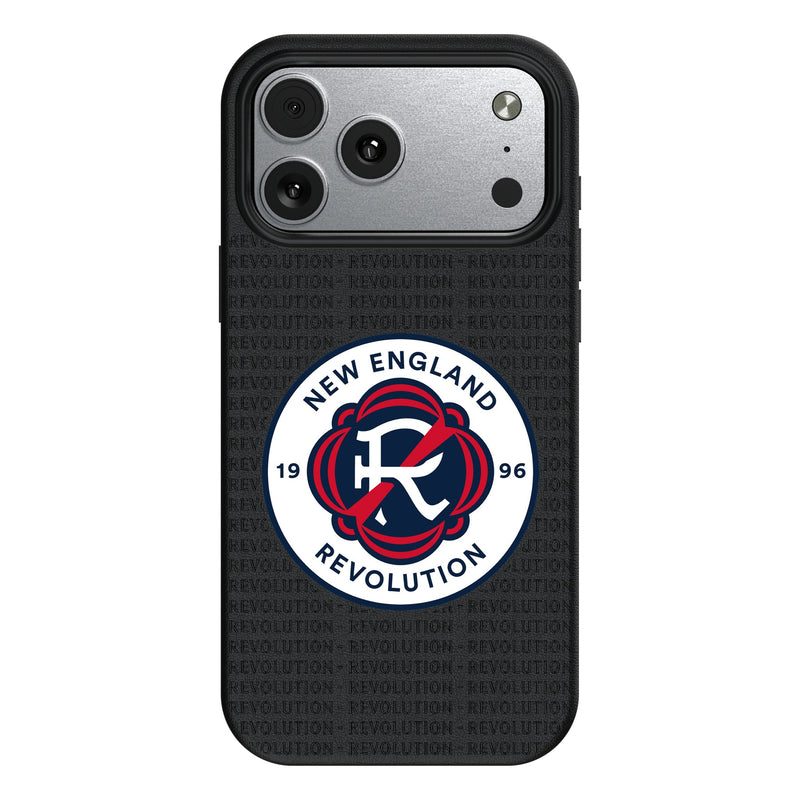 New England Revolution Text Backdrop iPhone MagSafe Compatible Phone Case for Apple iPhone
