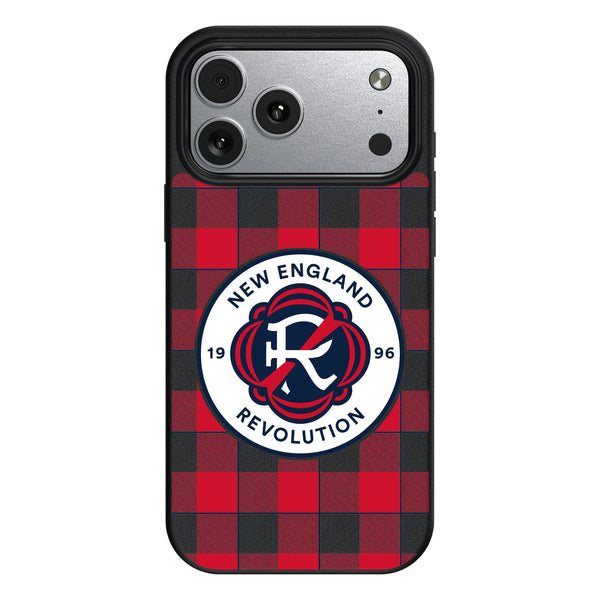 New England Revolution Plaid iPhone MagSafe Compatible Phone Case for Apple iPhone
