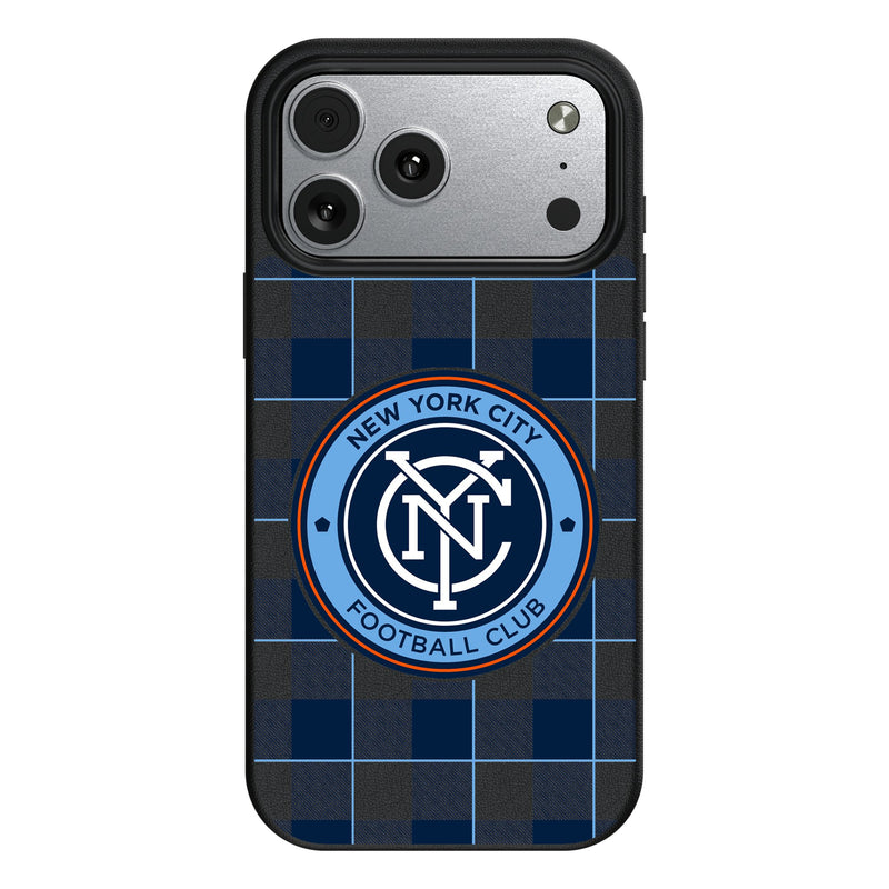 New York City FC Plaid iPhone MagSafe Compatible Phone Case for Apple iPhone