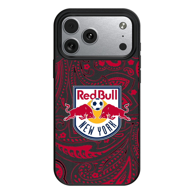 New York Red Bulls Paisley iPhone MagSafe Compatible Phone Case for Apple iPhone
