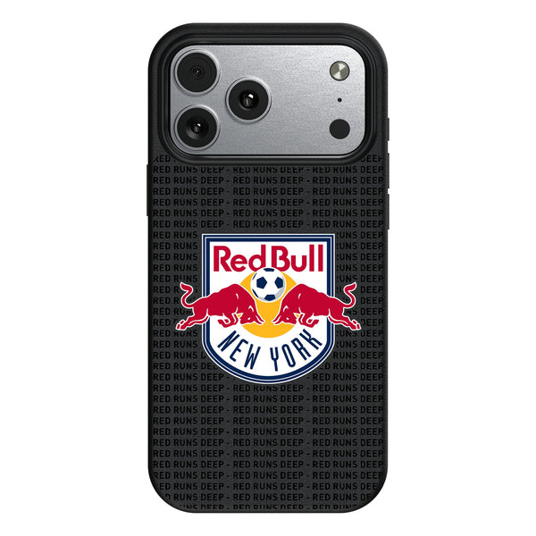 New York Red Bulls Text Backdrop iPhone MagSafe Compatible Phone Case for Apple iPhone