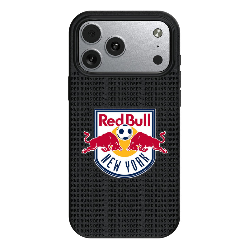 New York Red Bulls Text Backdrop iPhone MagSafe Compatible Phone Case for Apple iPhone