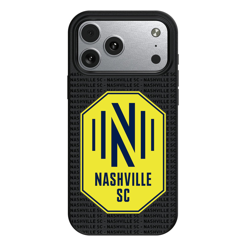 Nashville SC Text Backdrop iPhone MagSafe Compatible Phone Case for Apple iPhone