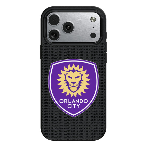 Orlando City Soccer Club Text Backdrop iPhone MagSafe Compatible Phone Case for Apple iPhone
