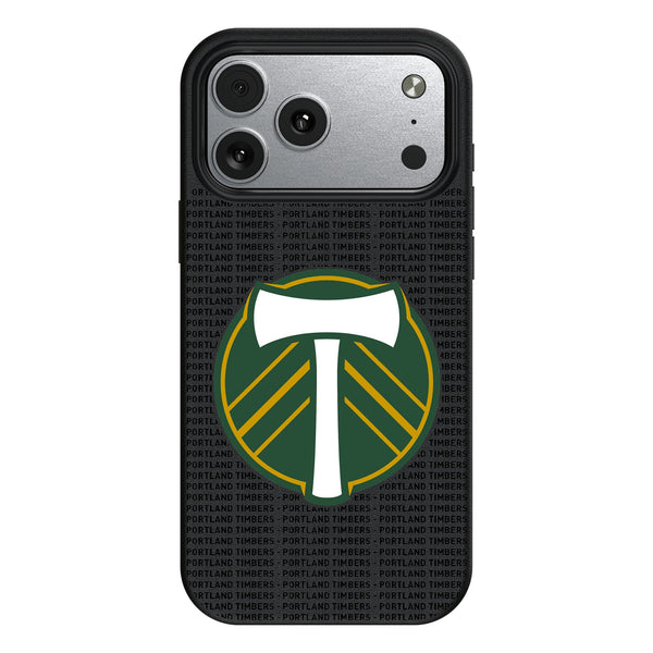 Portland Timbers Text Backdrop iPhone MagSafe Compatible Phone Case for Apple iPhone