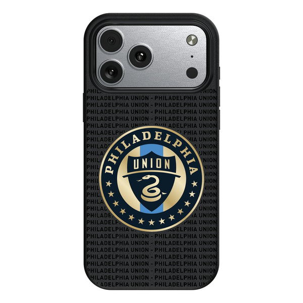 Philadelphia Union Text Backdrop iPhone MagSafe Compatible Phone Case for Apple iPhone