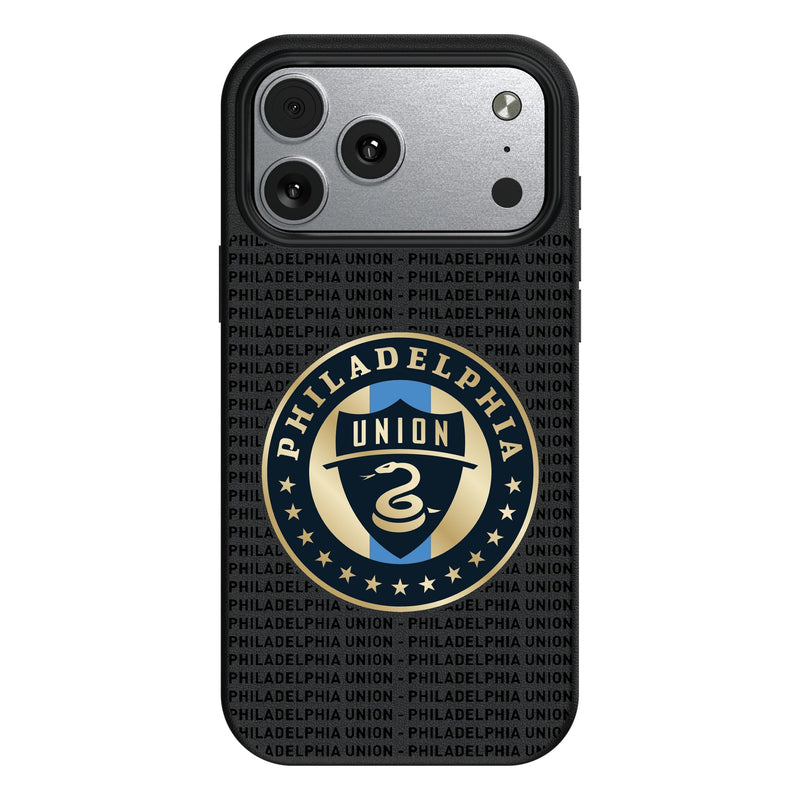 Philadelphia Union Text Backdrop iPhone MagSafe Compatible Phone Case for Apple iPhone