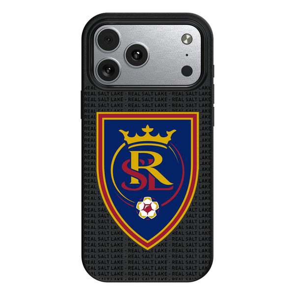 Real Salt Lake Text Backdrop iPhone MagSafe Compatible Phone Case for Apple iPhone
