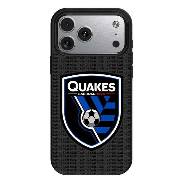 San Jose Earthquakes Text Backdrop iPhone MagSafe Compatible Phone Case for Apple iPhone