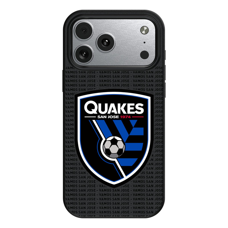 San Jose Earthquakes Text Backdrop iPhone MagSafe Compatible Phone Case for Apple iPhone