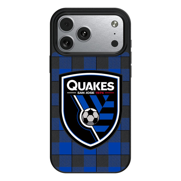 San Jose Earthquakes Plaid iPhone MagSafe Compatible Phone Case for Apple iPhone