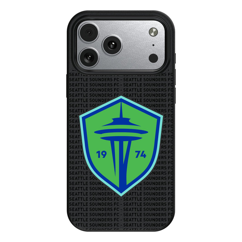 Seattle Sounders FC Text Backdrop iPhone MagSafe Compatible Phone Case for Apple iPhone