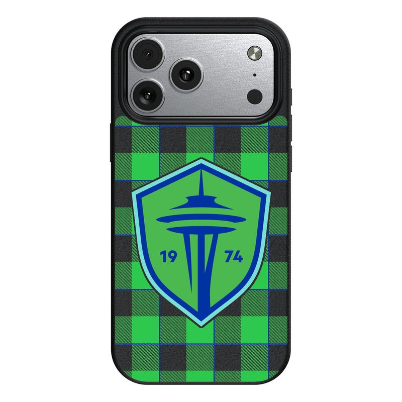 Seattle Sounders FC Plaid iPhone MagSafe Compatible Phone Case for Apple iPhone