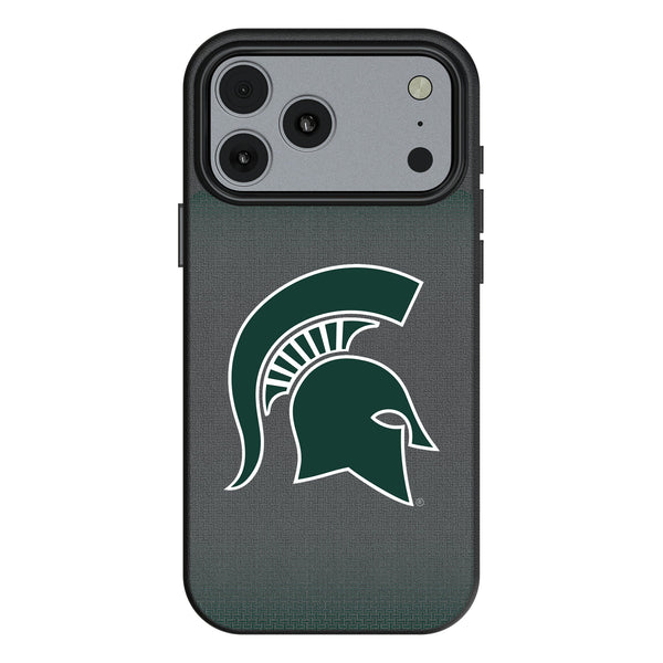 Michigan State University Spartans Linen iPhone MagSafe Compatible Phone Case for Apple iPhone