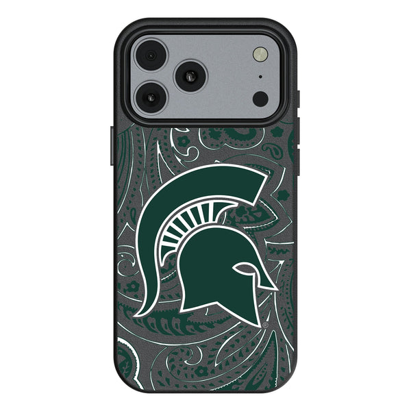 Michigan State University Spartans Paisley iPhone MagSafe Compatible Phone Case for Apple iPhone