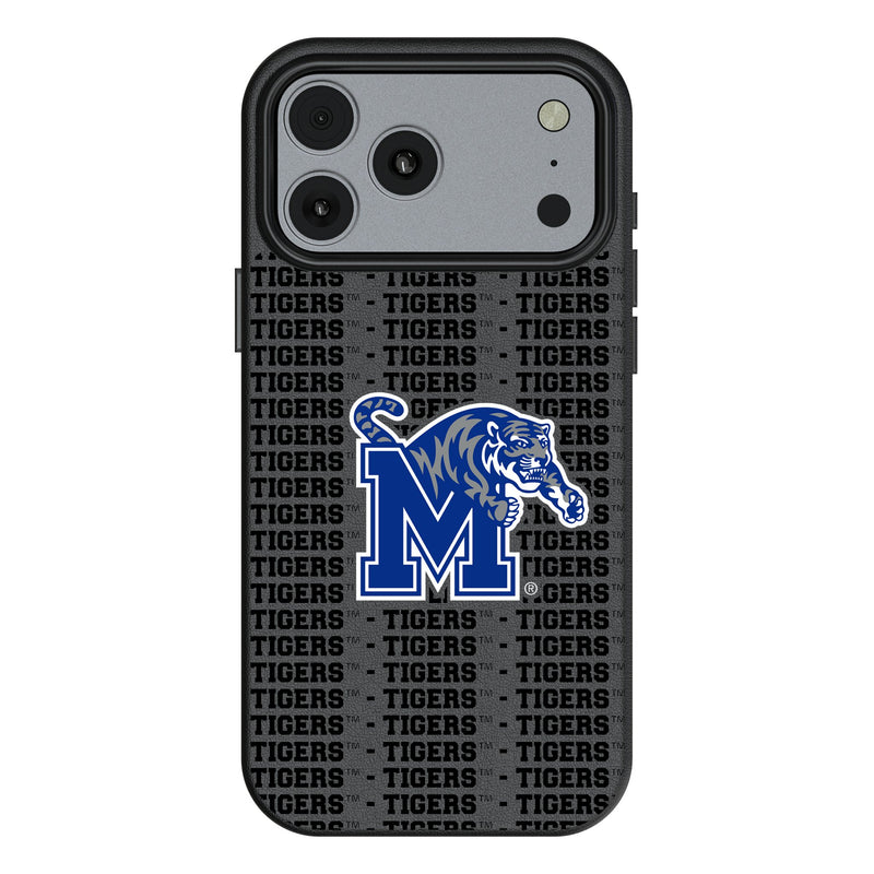 University of Memphis Tigers Text Backdrop iPhone MagSafe Compatible Phone Case for Apple iPhone