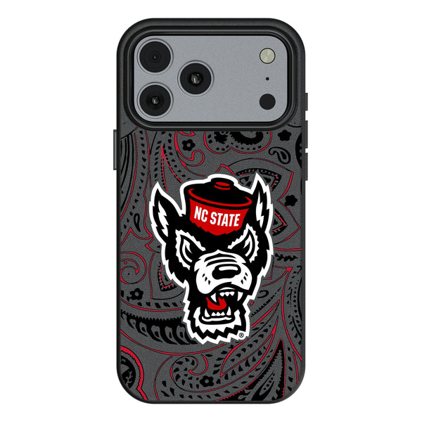 North Carolina State University Wolfpack Paisley iPhone MagSafe Compatible Phone Case for Apple iPhone