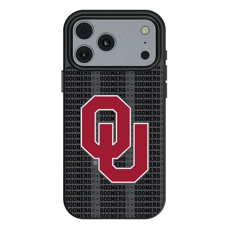 University of Oklahoma Sooners Text Backdrop iPhone MagSafe Compatible Phone Case for Apple iPhone