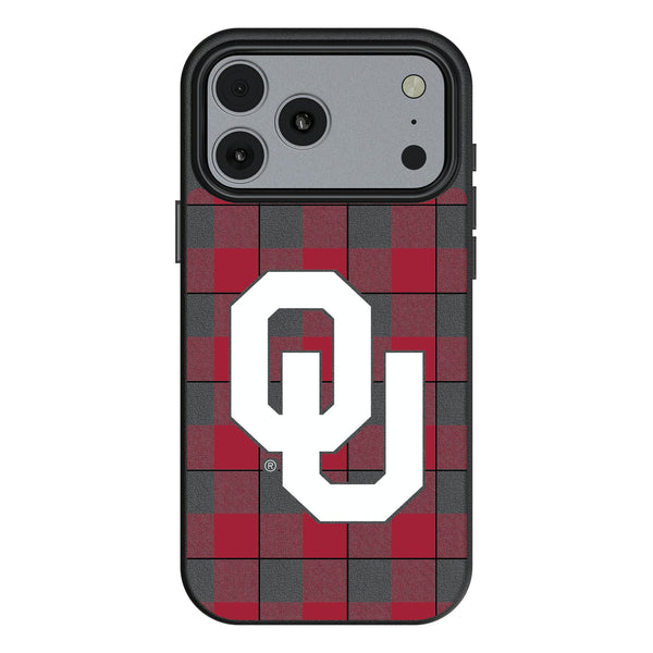 University of Oklahoma Sooners Plaid iPhone MagSafe Compatible Phone Case for Apple iPhone
