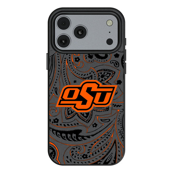 Oklahoma State University Cowboys Paisley iPhone MagSafe Compatible Phone Case for Apple iPhone