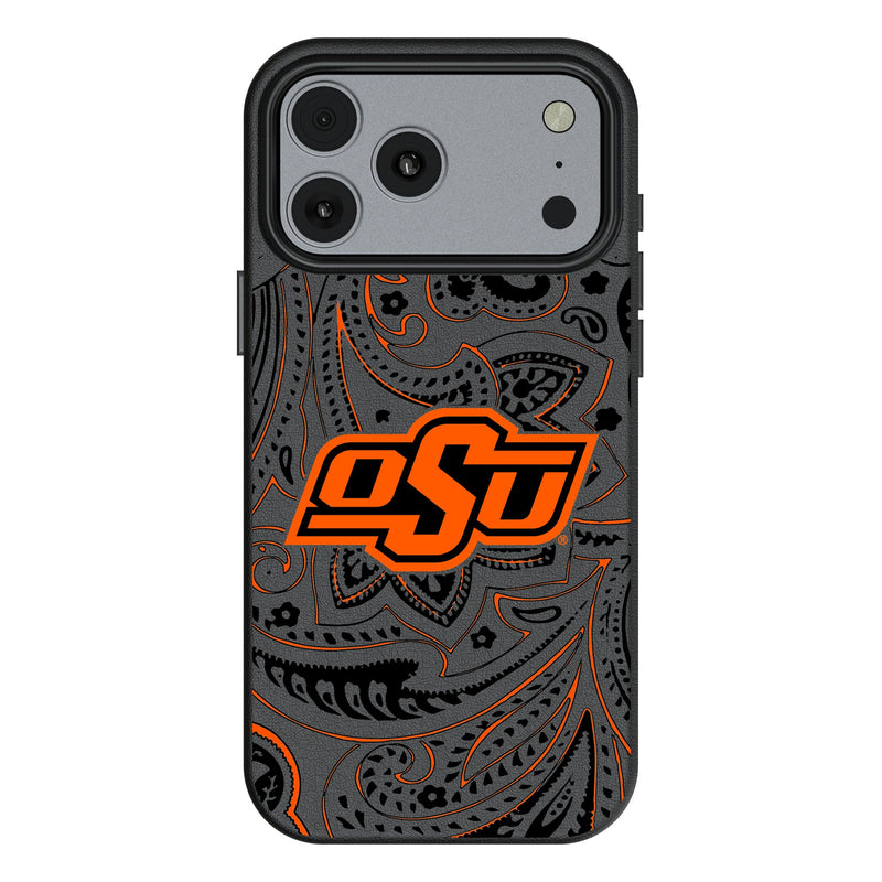 Oklahoma State University Cowboys Paisley iPhone MagSafe Compatible Phone Case for Apple iPhone