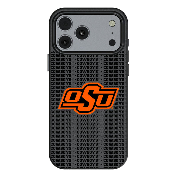 Oklahoma State University Cowboys Text Backdrop iPhone MagSafe Compatible Phone Case for Apple iPhone