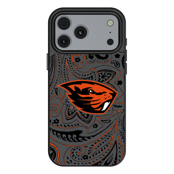 Oregon State University Beavers Paisley iPhone MagSafe Compatible Phone Case for Apple iPhone