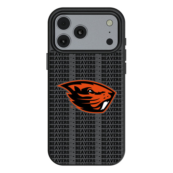 Oregon State University Beavers Text Backdrop iPhone MagSafe Compatible Phone Case for Apple iPhone