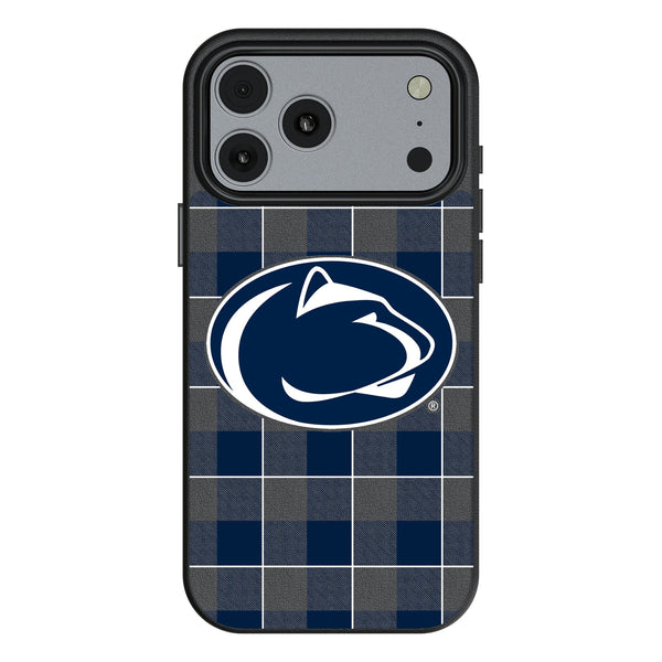 Pennsylvania State University Nittany Lions Plaid iPhone MagSafe Compatible Phone Case for Apple iPhone