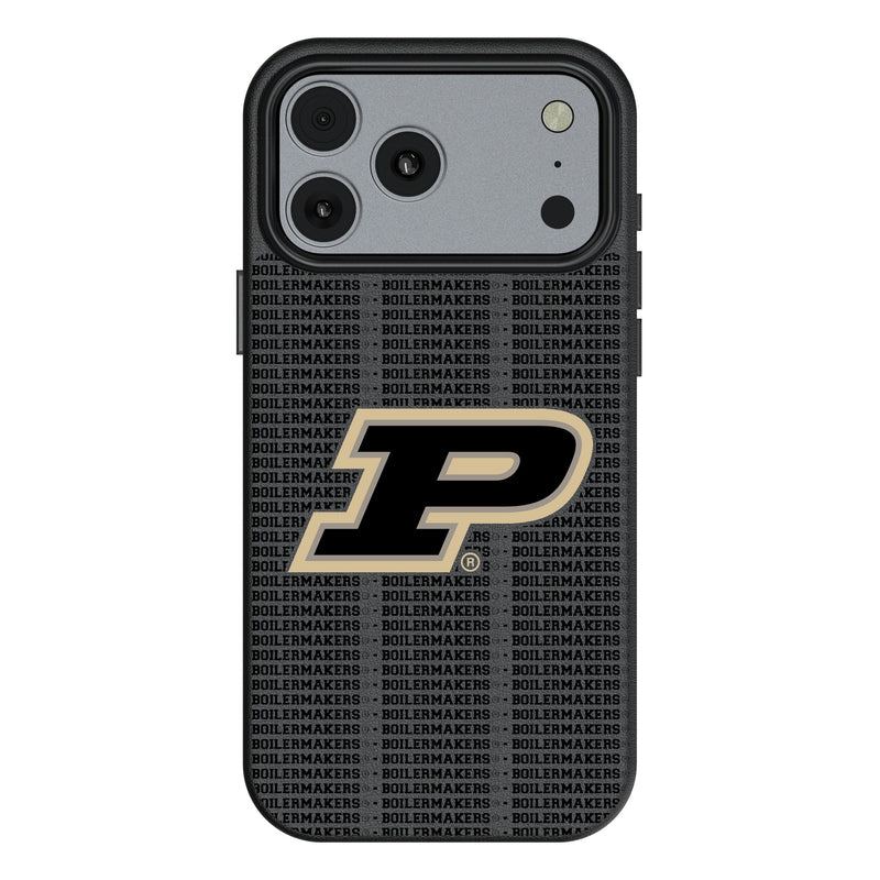 Purdue University Boilermakers Text Backdrop iPhone MagSafe Compatible Phone Case for Apple iPhone