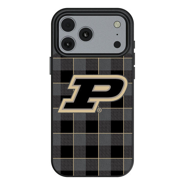 Purdue University Boilermakers Plaid iPhone MagSafe Compatible Phone Case for Apple iPhone