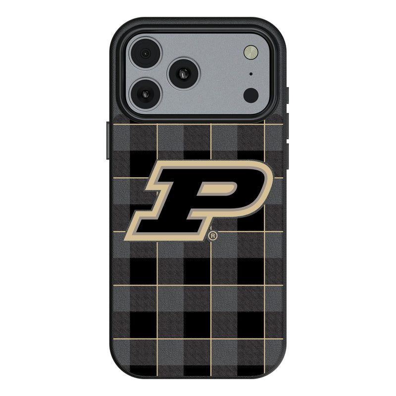 Purdue University Boilermakers Plaid iPhone MagSafe Compatible Phone Case for Apple iPhone