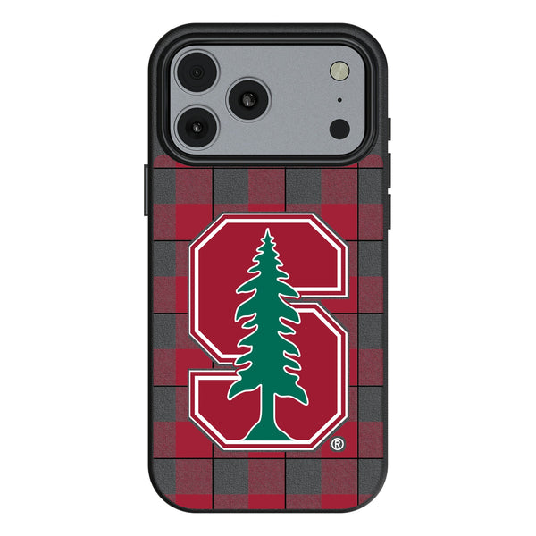 Stanford University Cardinal Plaid iPhone MagSafe Compatible Phone Case for Apple iPhone