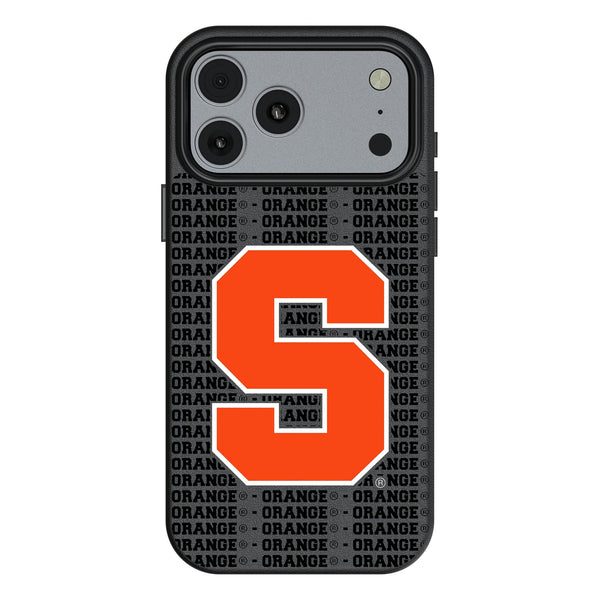 Syracuse University Orange Text Backdrop iPhone MagSafe Compatible Phone Case for Apple iPhone