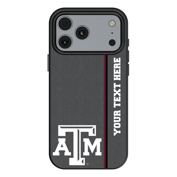 Texas A&M University Aggies Personalized Sidebard iPhone MagSafe Compatible Phone Case for Apple iPhone