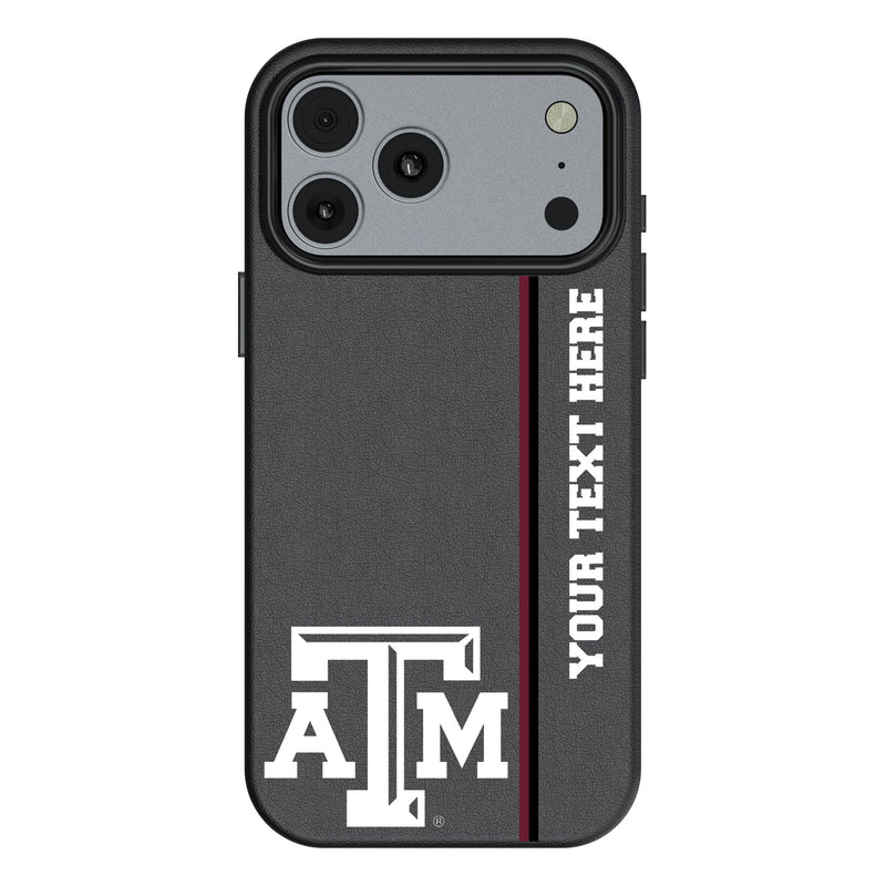 Texas A&M University Aggies Personalized Sidebard iPhone MagSafe Compatible Phone Case for Apple iPhone