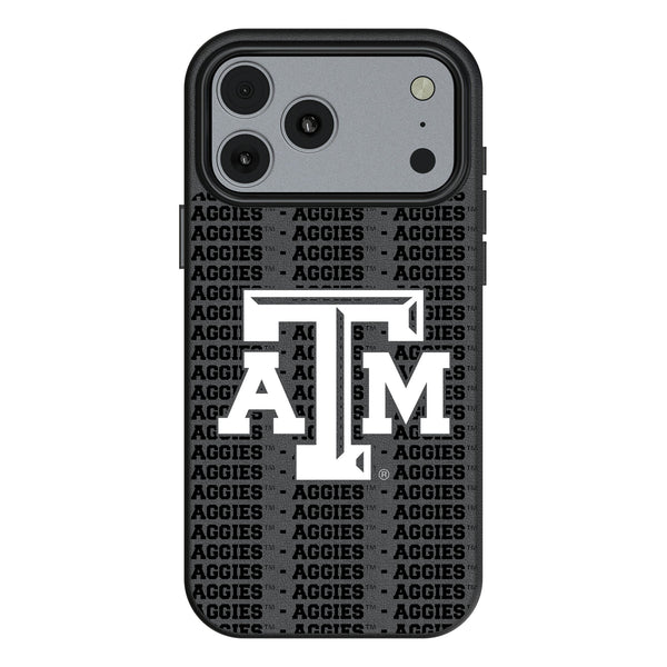 Texas A&M University Aggies Text Backdrop iPhone MagSafe Compatible Phone Case for Apple iPhone