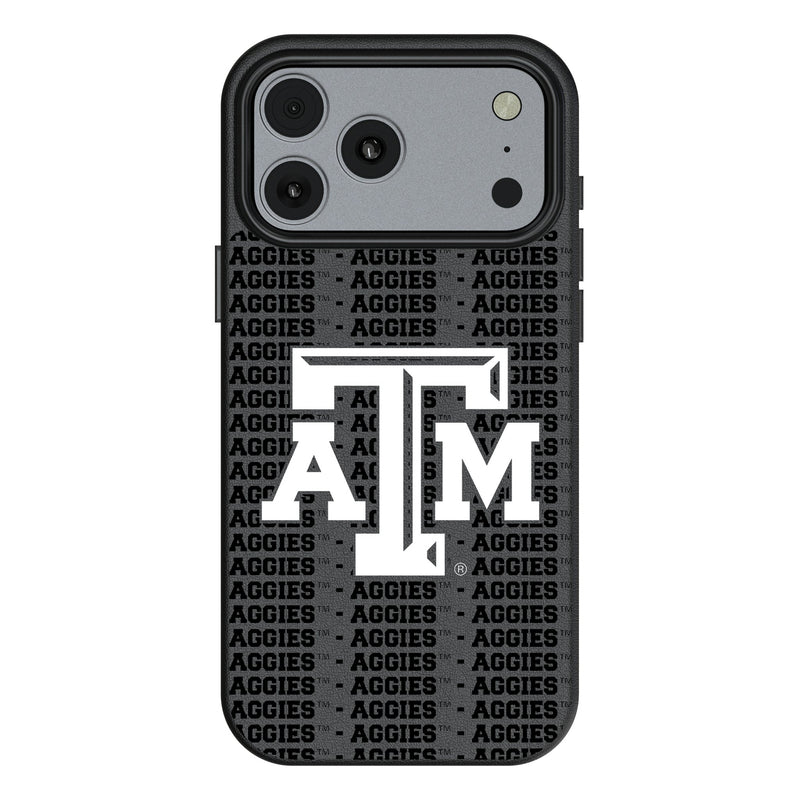 Texas A&M University Aggies Text Backdrop iPhone MagSafe Compatible Phone Case for Apple iPhone